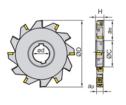 หัวกัดหัวกัดสามคมสำหรับ MPHT06/08/12 Series Blades Carbide Boring Bar