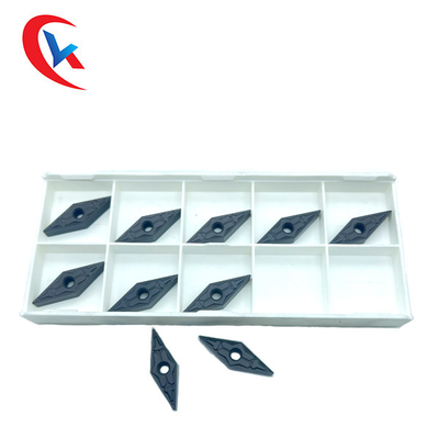 เครื่องมือกลึง Nc VNMG160404-TM ชิ้นส่วนเหล็กแปรรูป เม็ดมีดทังสเตนคาร์ไบด์สแตนเลส