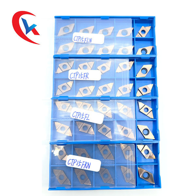 การเคลือบสีบรอนซ์สองขอบสำหรับเครื่องกลึงอัตโนมัติ CTP Series Tools Carbide Grooving Inserts