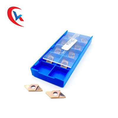 การเคลือบสีบรอนซ์สองขอบสำหรับเครื่องกลึงอัตโนมัติ CTP Series Tools Carbide Grooving Inserts