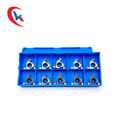 16ER การเคลือบ PVD 3 คมตัด ฯลฯ เม็ดมีดเซาะร่องคาร์ไบด์สำหรับเครื่องจักร CNC