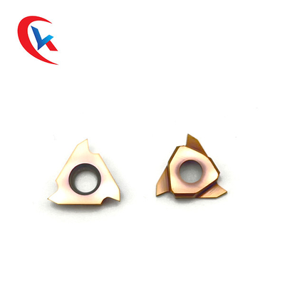 TGF32R100 ความกว้างของช่องที่กำหนดเอง 3 ขอบตัดการเคลือบ PVD มีดมือซ้ายคาร์ไบด์เซาะร่องแทรก