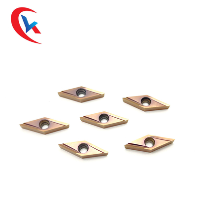 CNC Finishing Blade VBGT 110302R-Y เคลือบทนต่อการสึกหรอสีบรอนซ์ HRA 91.8 ทังสเตนคาร์ไบด์แทรก