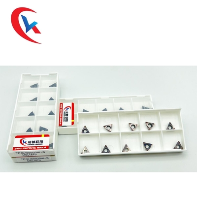 TPGH090202L-S 60 °มุมคมตัดทังสเตนคาร์ไบด์แทรกสำหรับการตัดเฉือน