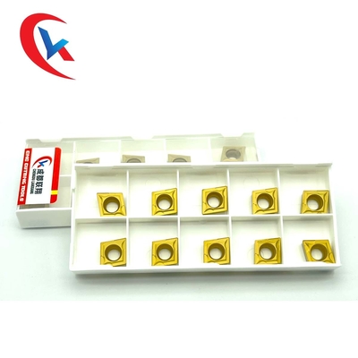 CCMT09T304 ทังสเตนคาร์ไบด์แทรกการเคลือบสารเคมีสำหรับชิ้นส่วนเหล็ก