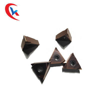 เม็ดมีดทังสเตนคาร์ไบด์ CNC สามเหลี่ยมสำเร็จด้วยรูทรงกระบอก