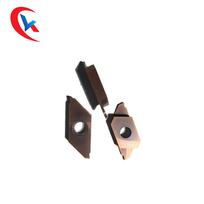เครื่อง CNC แทรกทังสเตนคาร์ไบด์เครื่องมือช่องตัดเหล็ก HRC 35 - 50 เม็ดมีดเซาะร่องคาร์ไบด์