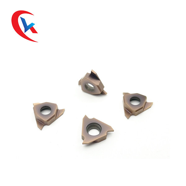 TGF32R100 ความกว้างของช่องที่กำหนดเอง 3 ขอบตัดการเคลือบ PVD มีดมือซ้ายคาร์ไบด์เซาะร่องแทรก